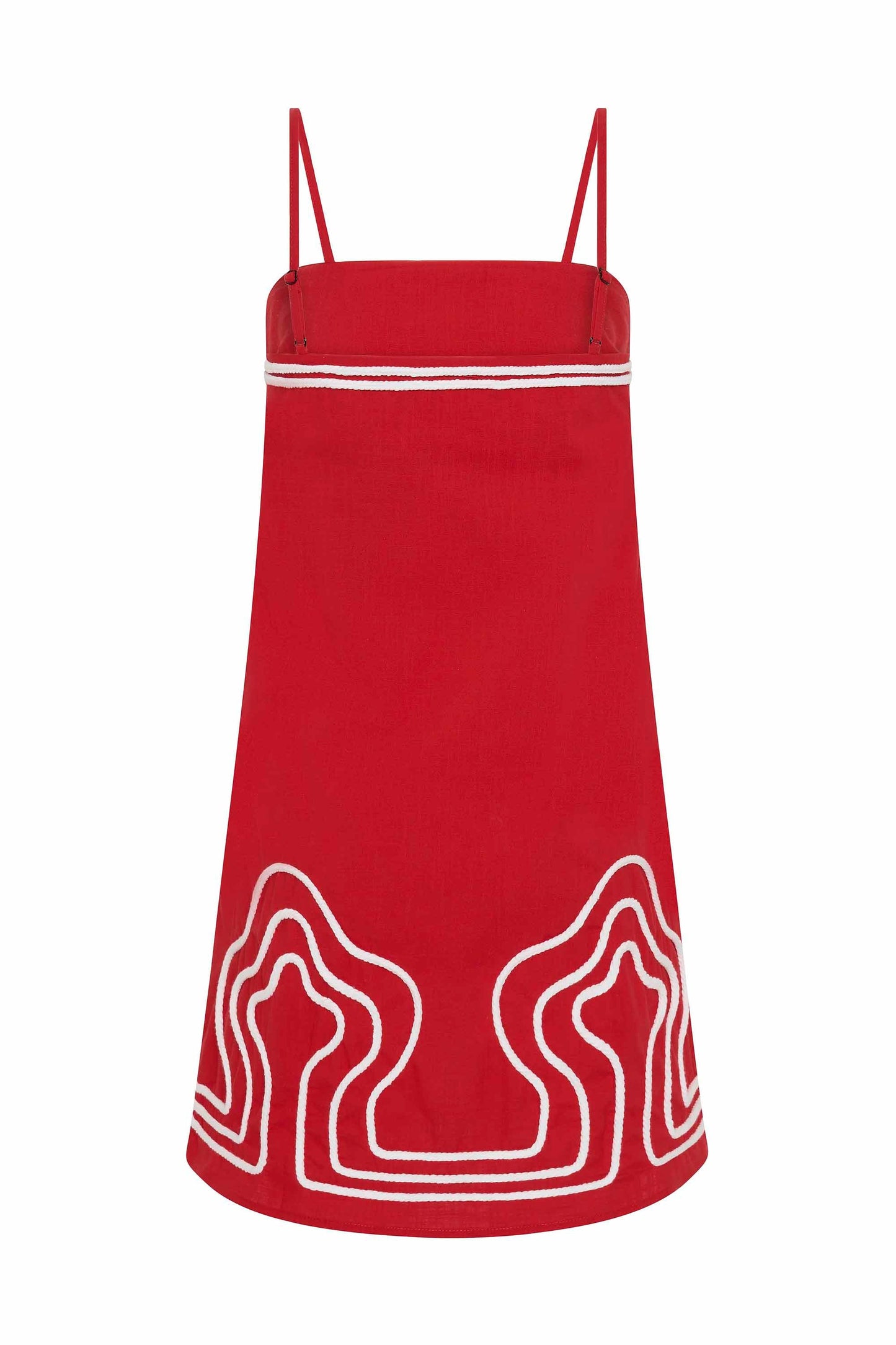 Rosso Clara Linen Midi Dress