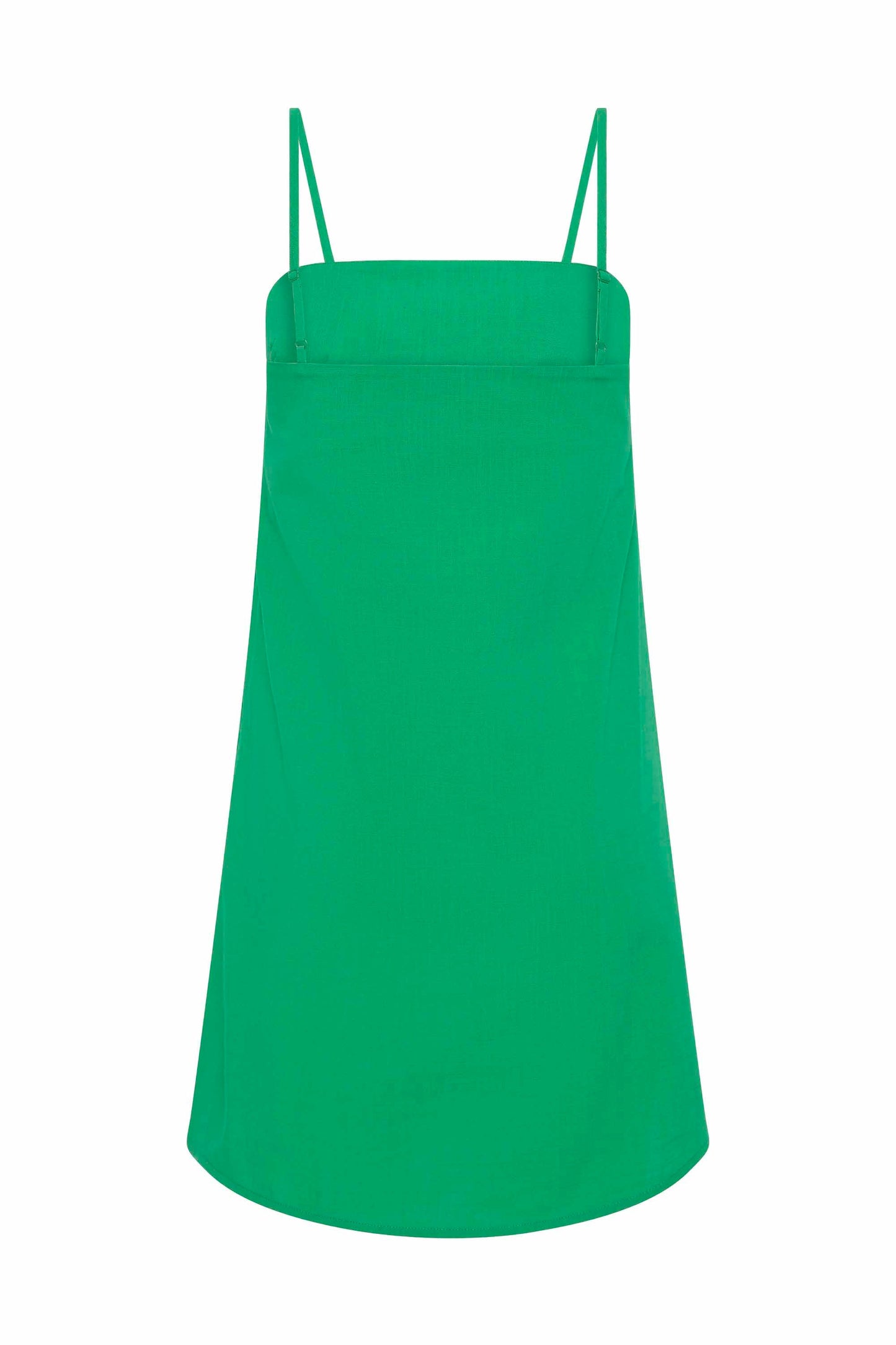 Verde Clara Linen Midi Dress