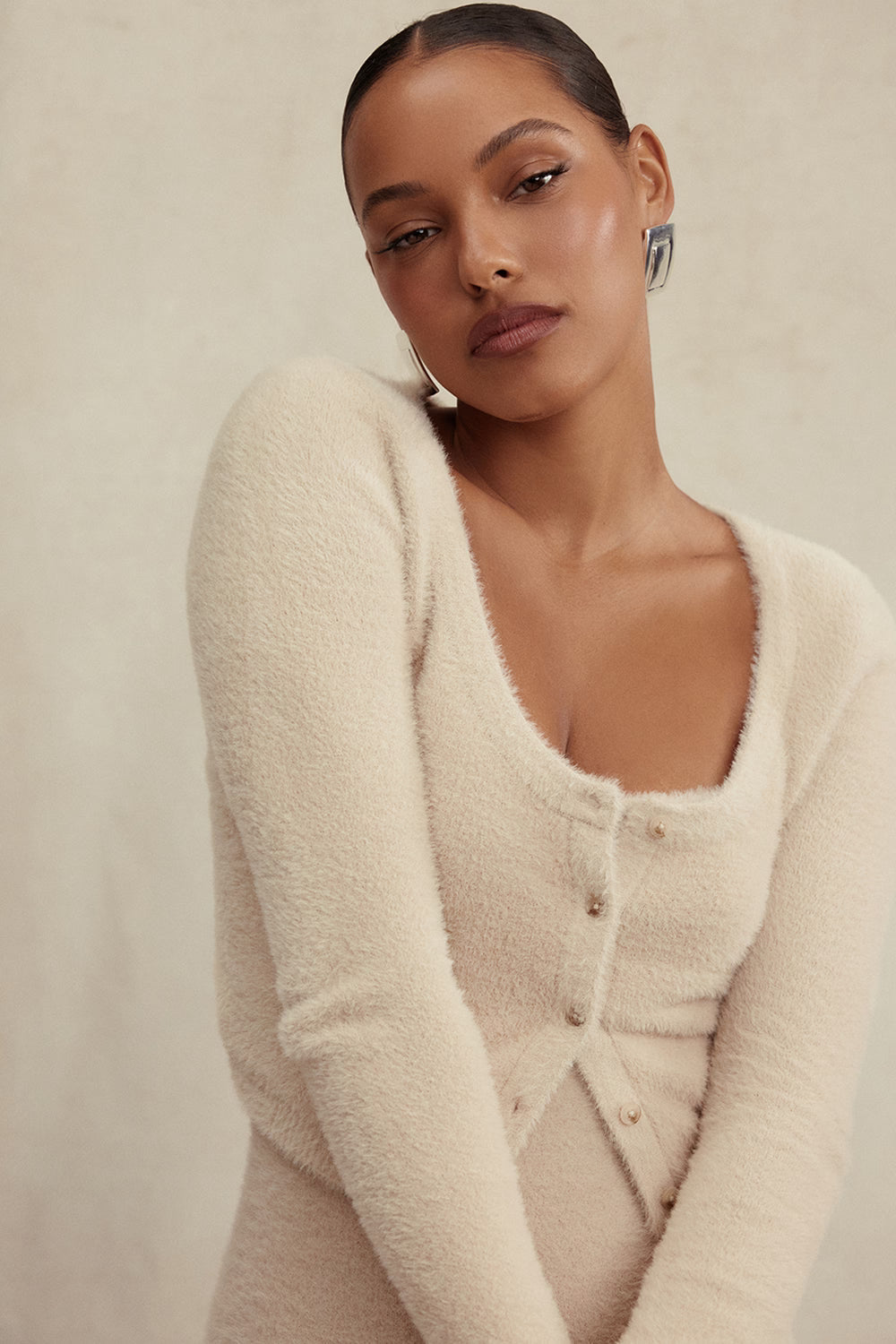 NOA FLUFFY KNIT CARDIGAN