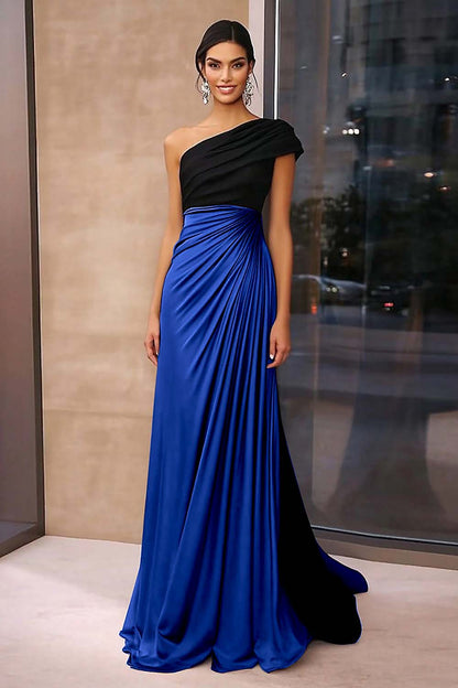 Black&Plum Arabella Crepe One-Shoulder Gala Dress