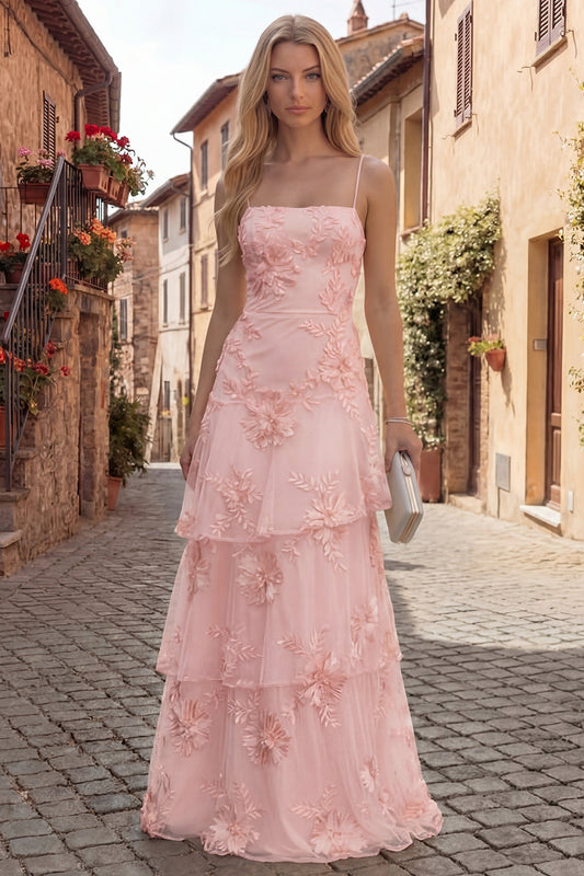 Blush Isabelle Tiered Ruffle Floral Dress
