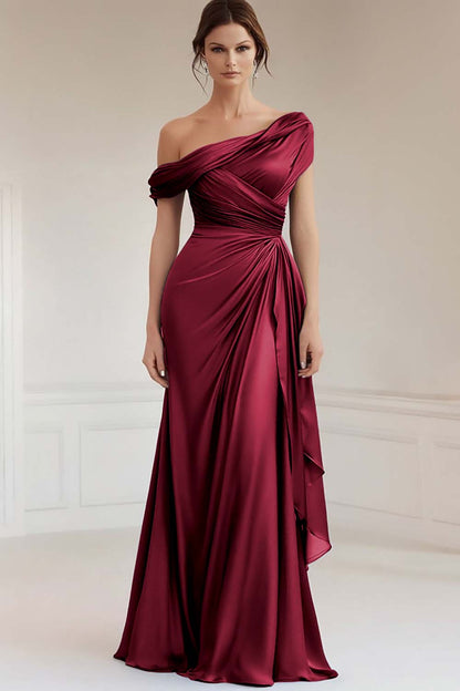 Eucalyptus Vivienne One-Shoulder Satin Mermaid Dress