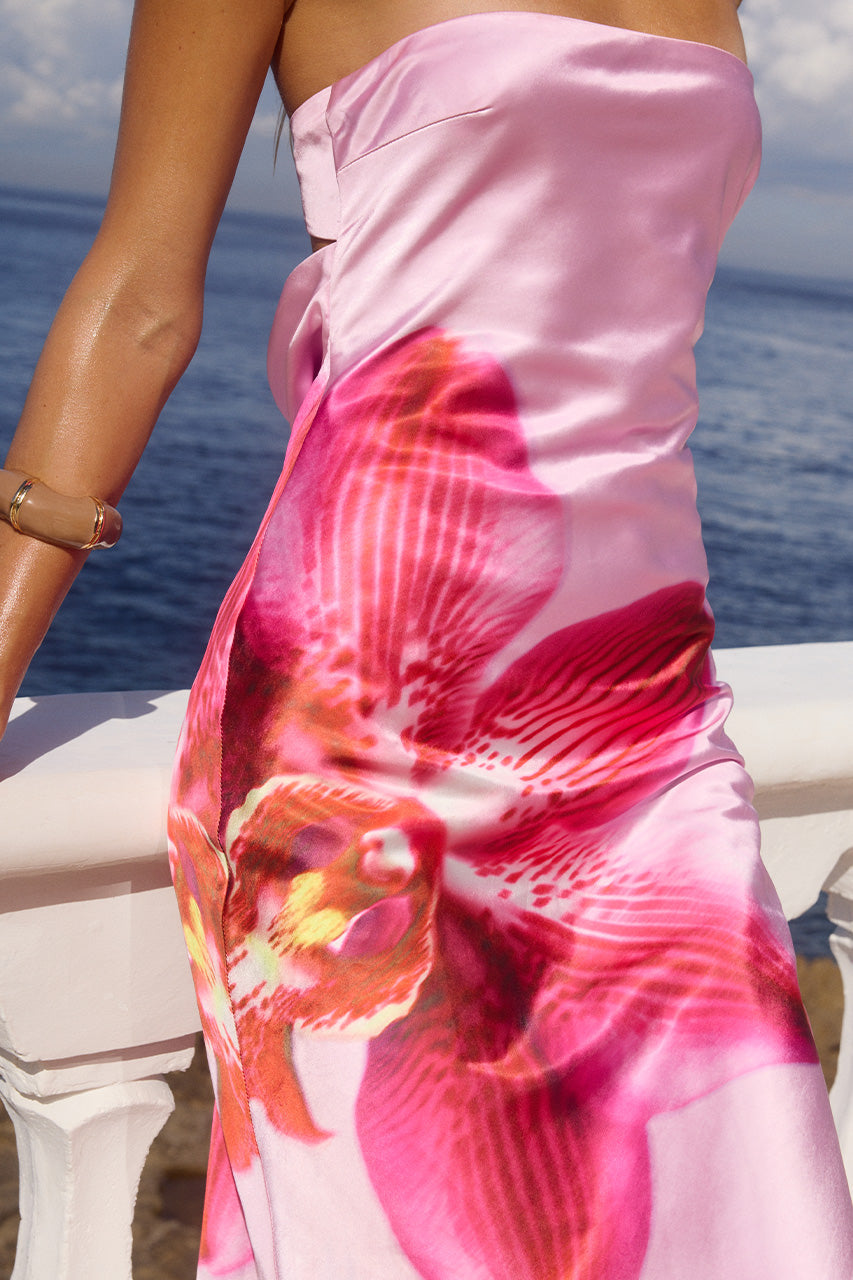 Orchid Pink Celeste Cosmo Ombre Maxi Dress
