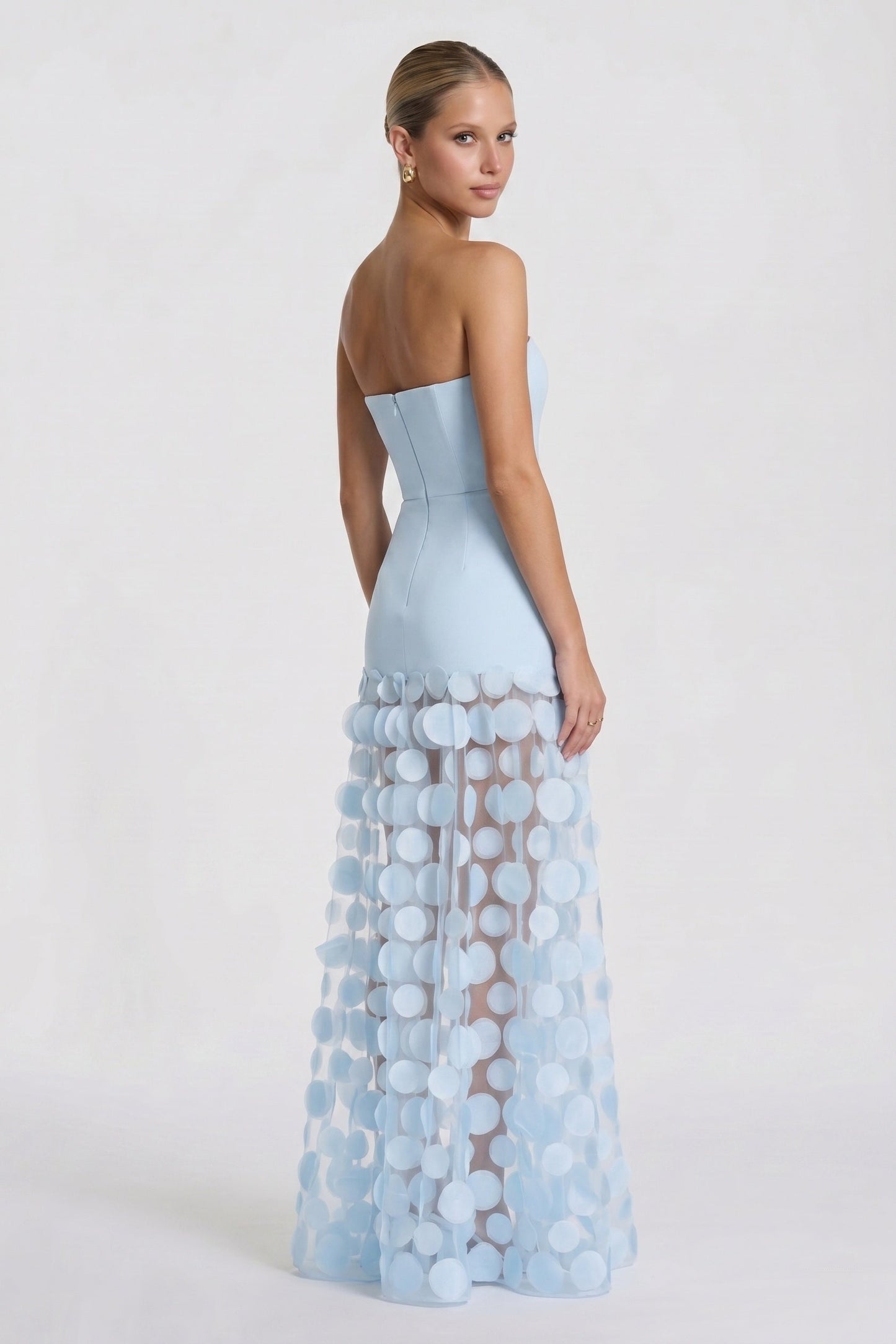 Line Maxi Elastic Cloth Tulle Wedding Guest Dress CG0325 Arabella Lace Tea Length Dress