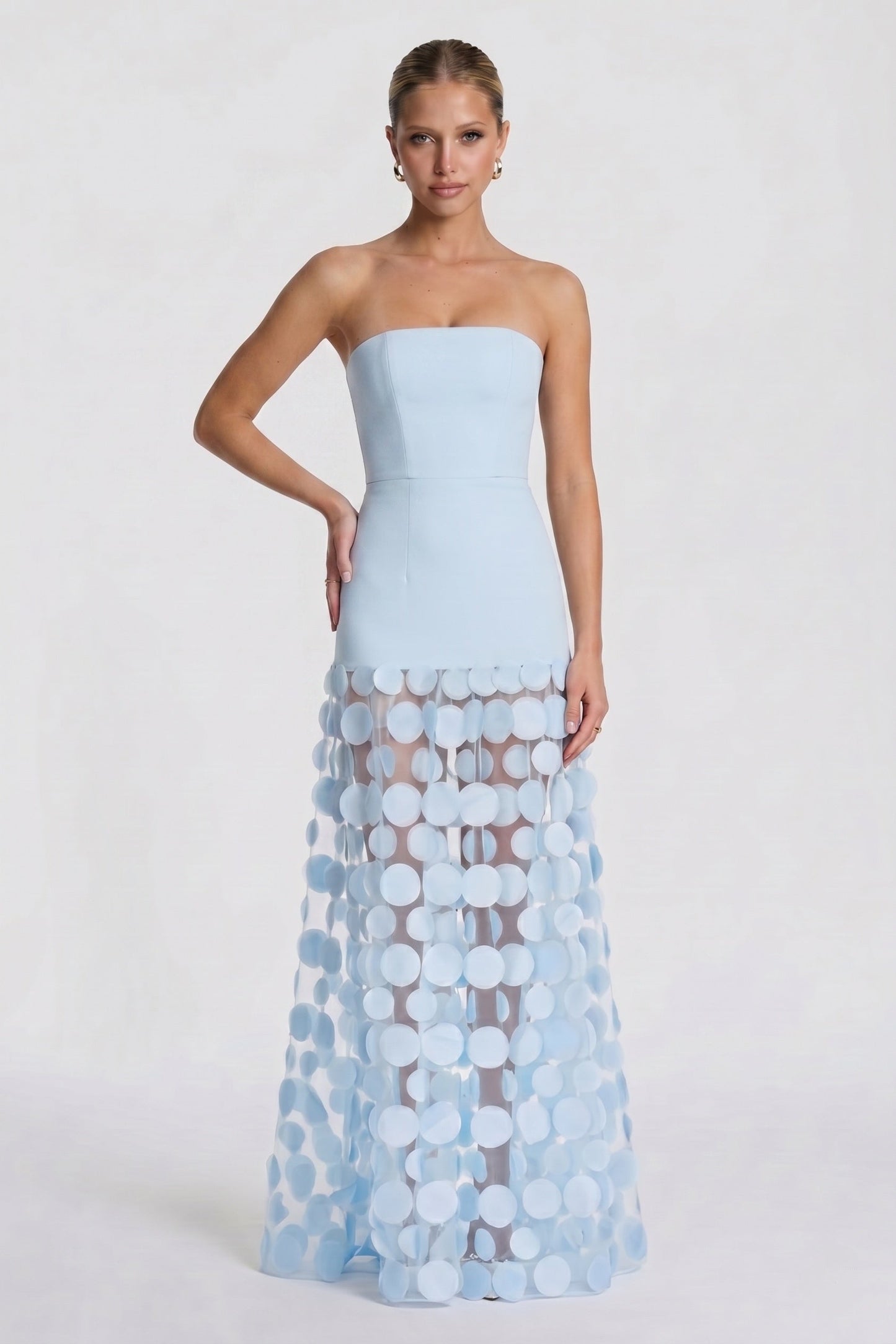 Line Maxi Elastic Cloth Tulle Wedding Guest Dress CG0325 Arabella Lace Tea Length Dress