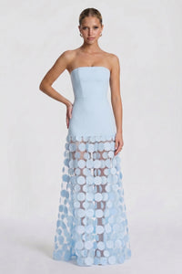 Line Maxi Elastic Cloth Tulle Wedding Guest Dress CG0325