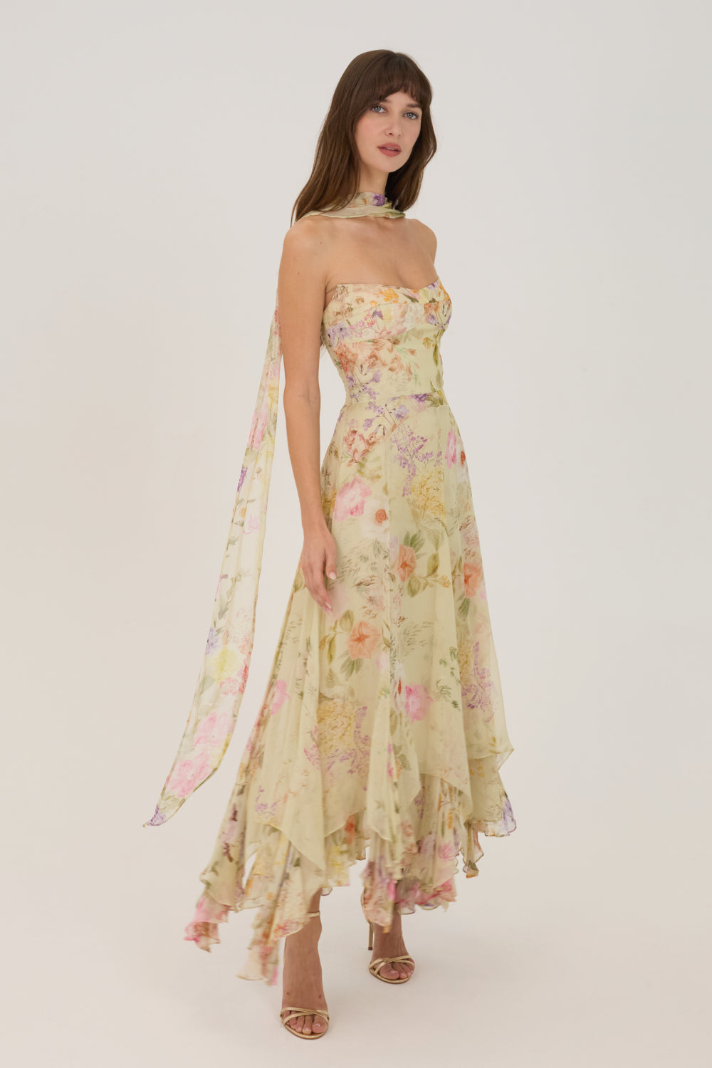Whistledown Monterey Linen Dress with Scarf
