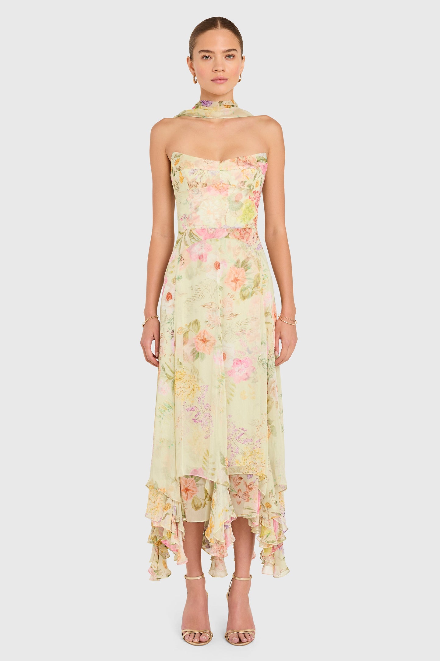 Whistledown Monterey Linen Dress with Scarf