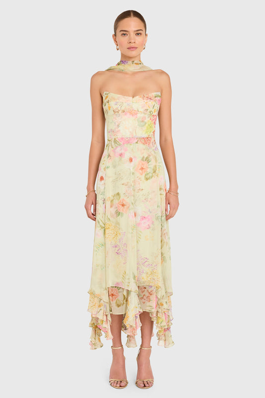 Whistledown Monterey Linen Dress with Scarf