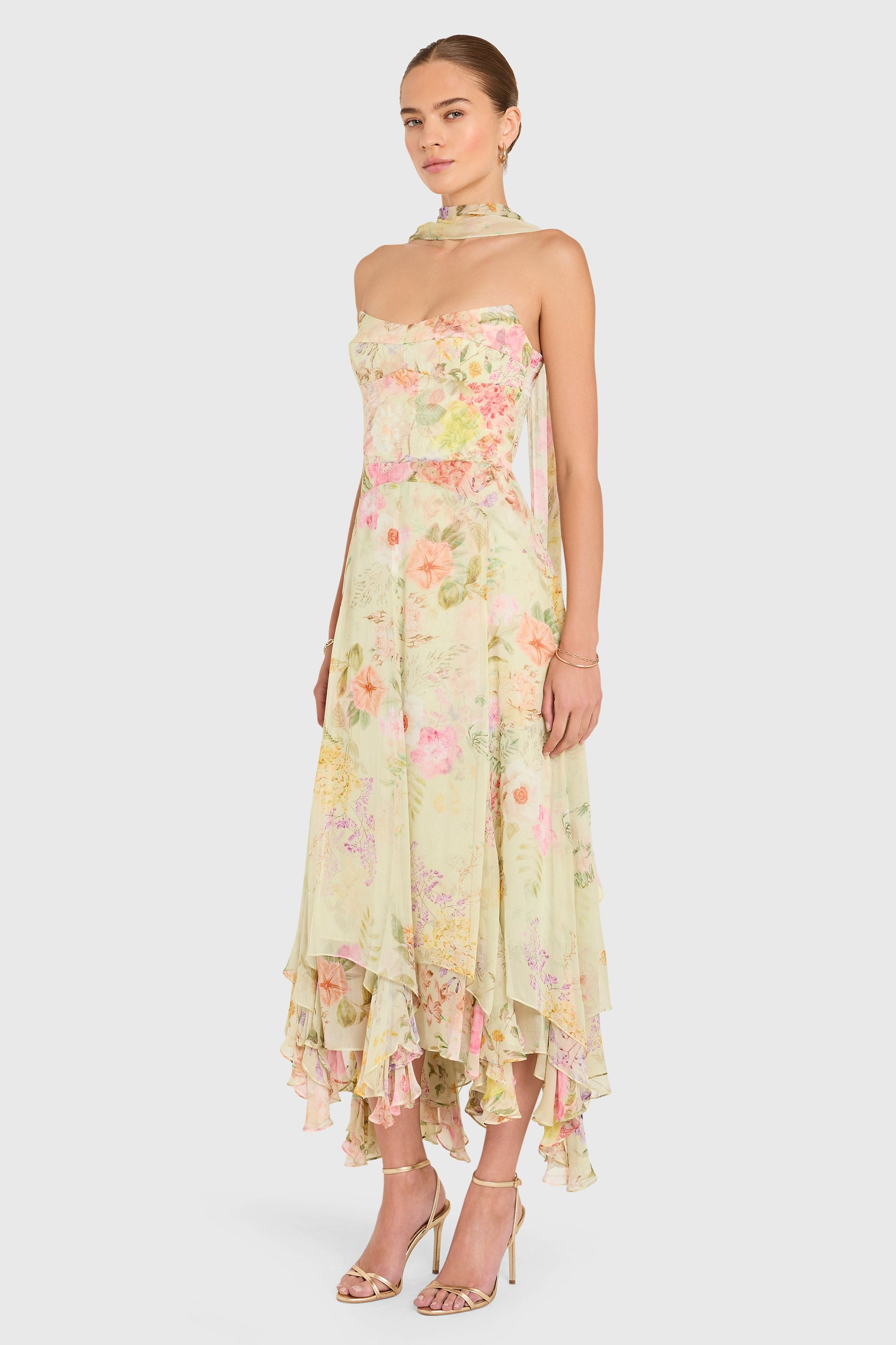 Whistledown Monterey Linen Dress with Scarf