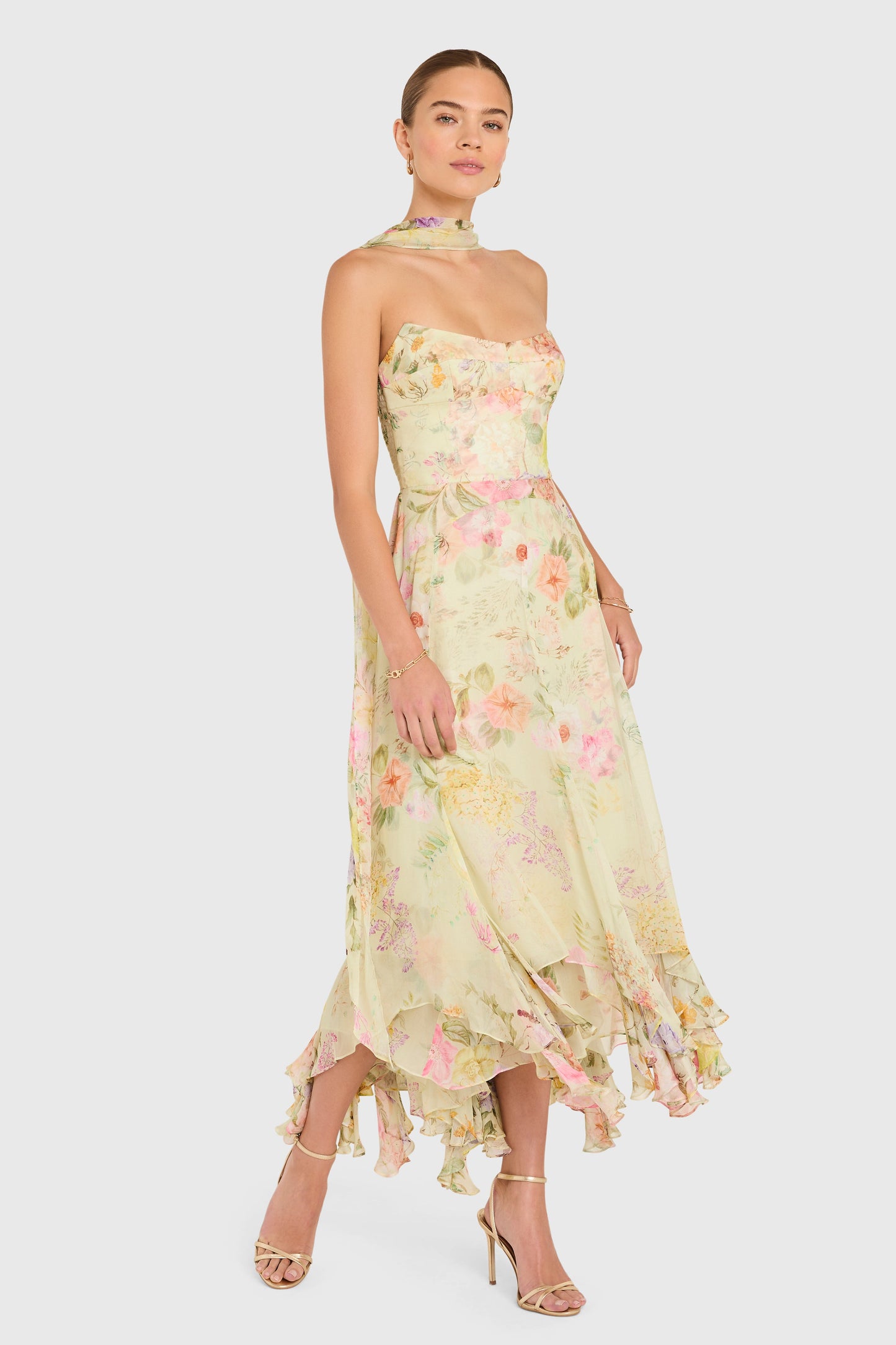 Whistledown Monterey Linen Dress with Scarf
