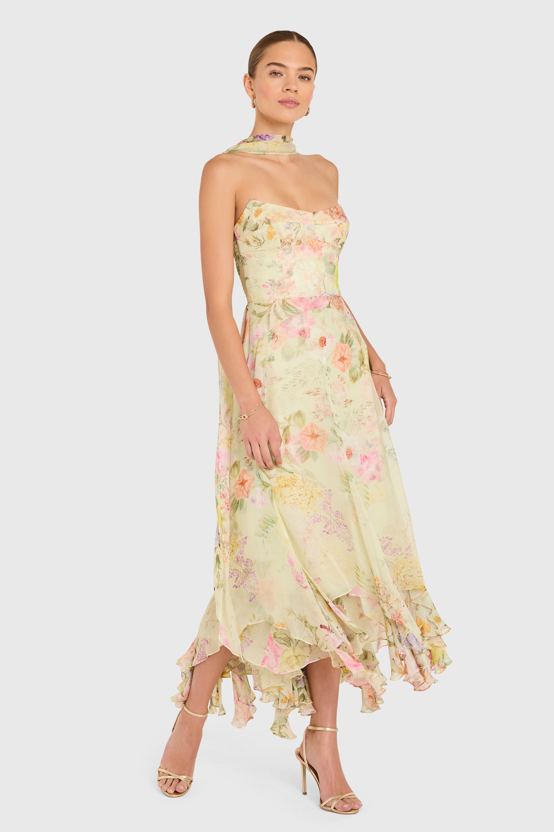 Whistledown Monterey Linen Dress with Scarf