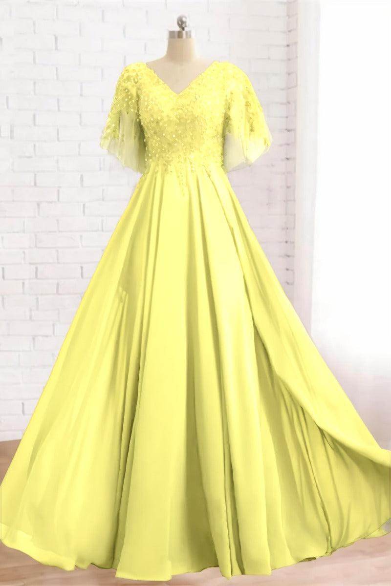 Line Floor Length Chiffon Mother Dress CM0079 Arabella Lace Tea Length Dress