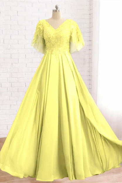 Line Floor Length Chiffon Mother Dress CM0079 Arabella Lace Tea Length Dress