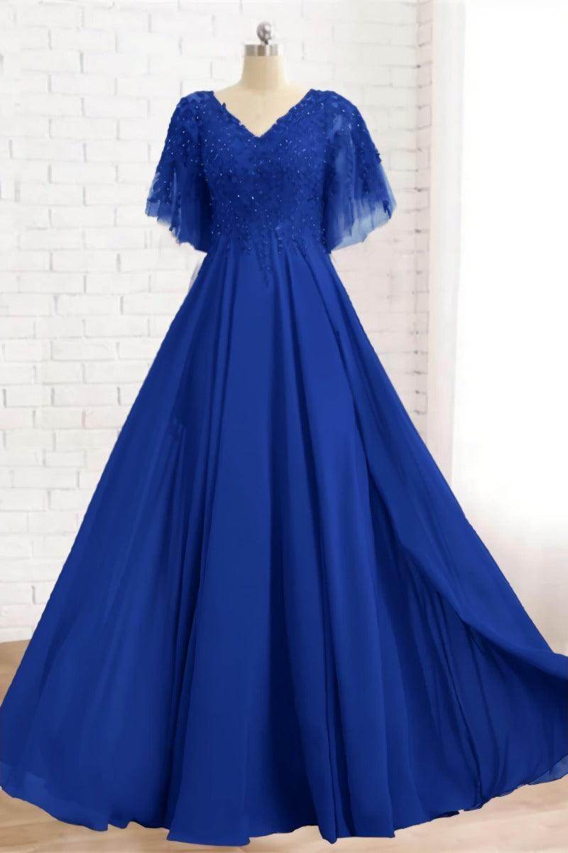 Line Floor Length Chiffon Mother Dress CM0079 Arabella Lace Tea Length Dress