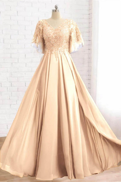 Line Floor Length Chiffon Mother Dress CM0079 Arabella Lace Tea Length Dress