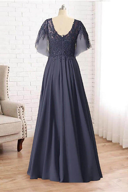 Line Floor Length Chiffon Mother Dress CM0079 Arabella Lace Tea Length Dress