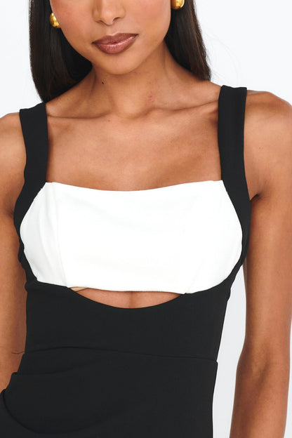 Out Midi Dress Black Vivienne Cut-Out Ruched Midi Dress