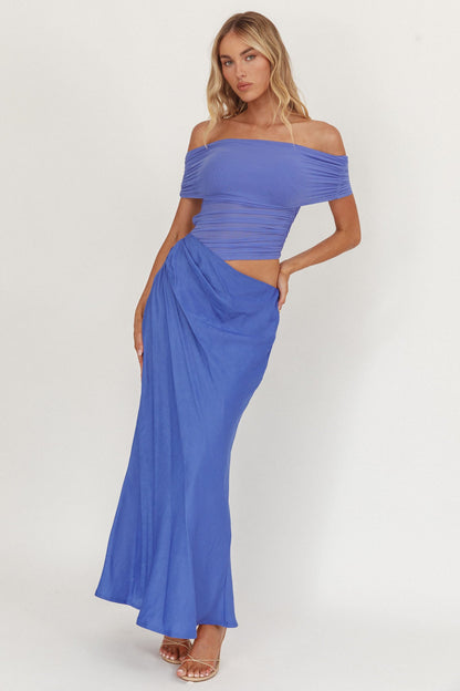 Shoulder Midi Dress Ocean Lorely Off-Shoulder Midi Dress