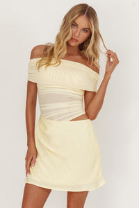 Shoulder Mini Dress Butter