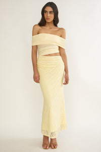 Shoulder Lace Maxi Dress Butter
