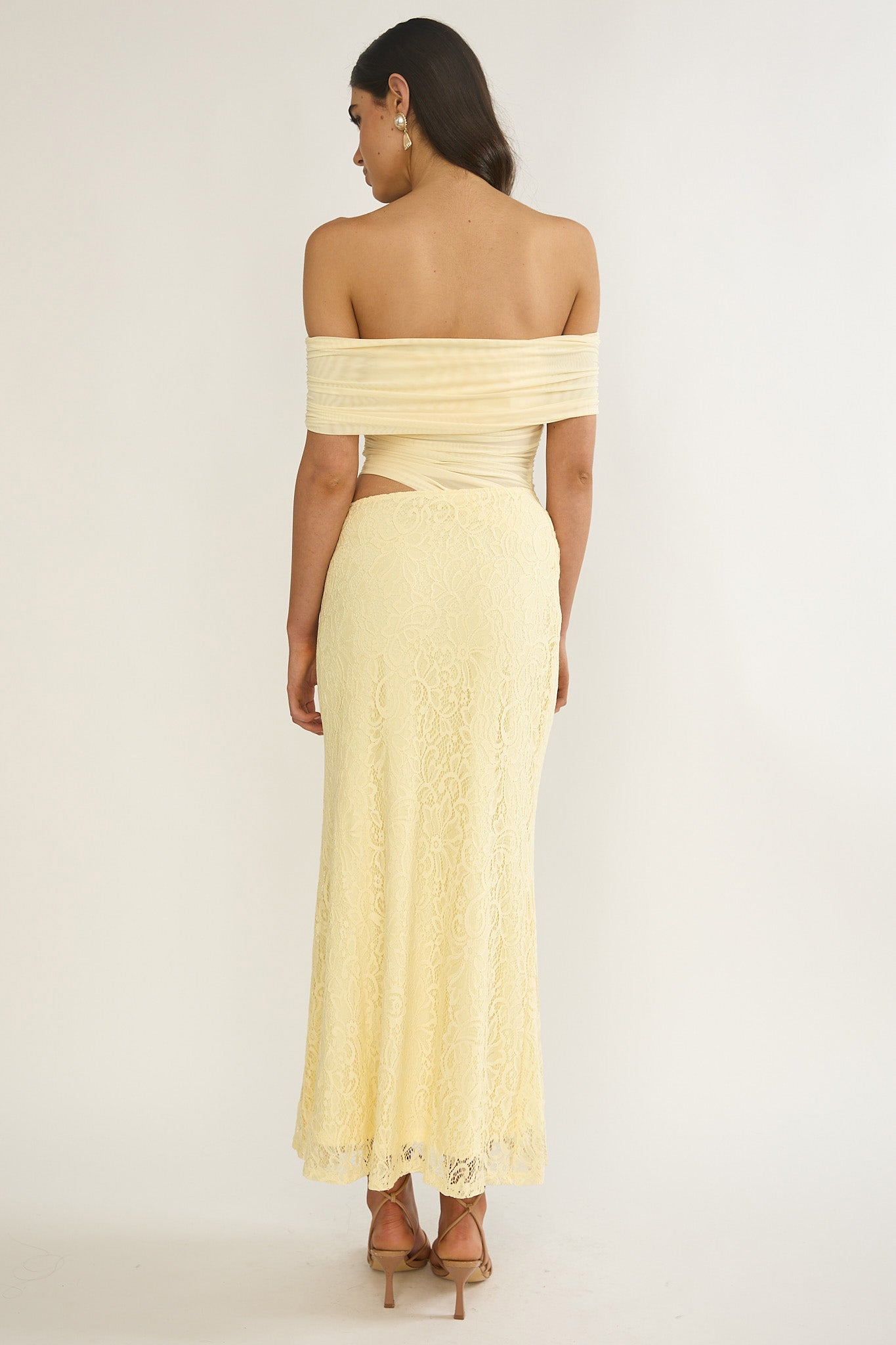 Shoulder Lace Maxi Dress Butter Lorely Off-Shoulder Midi Dress