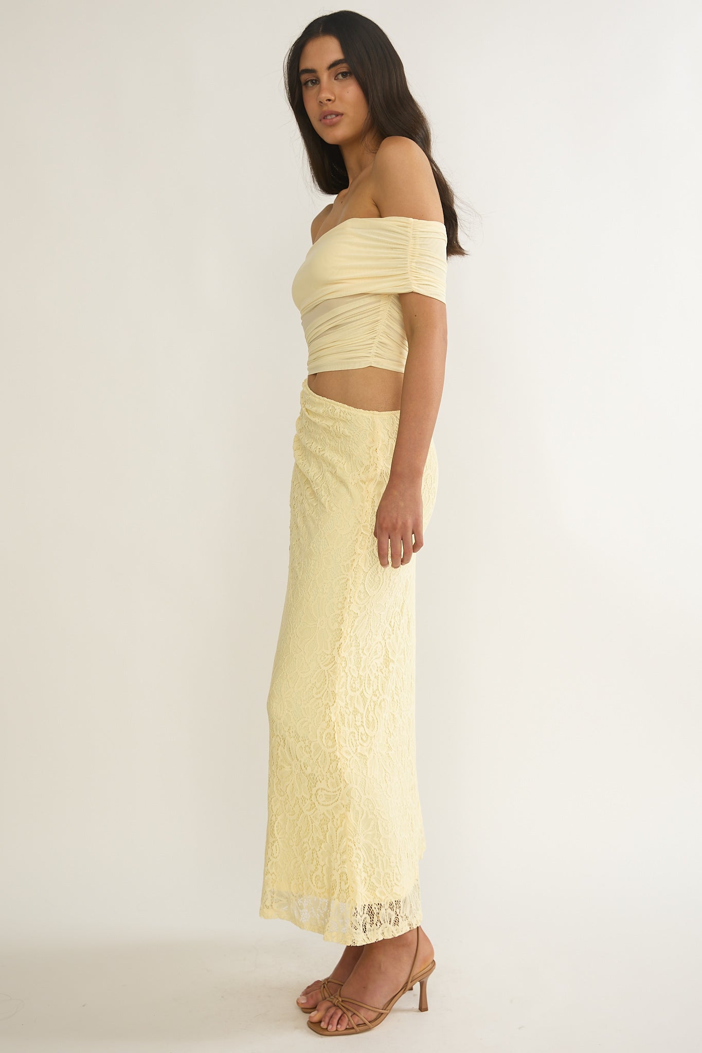 Shoulder Lace Maxi Dress Butter Lorely Off-Shoulder Midi Dress