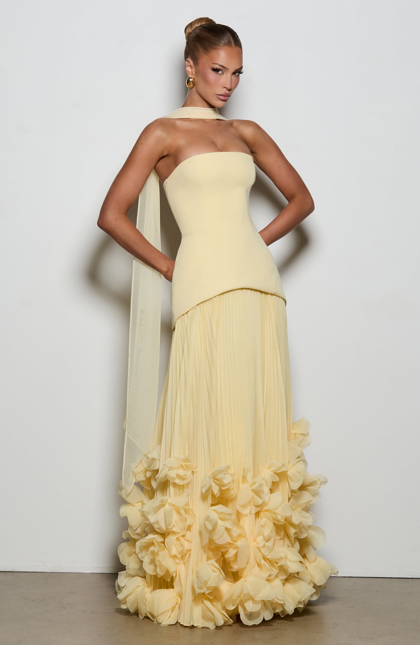 Lemon Seraphina Cherry Lacquer Gown