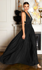 Amoris Burgundy A-Line Wrap Dress
