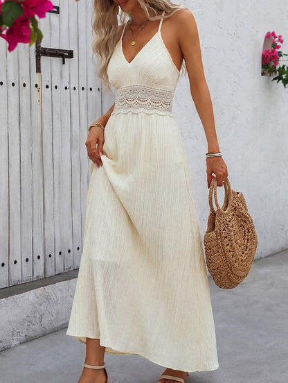 White Maxi Dress Arabella Lace Halter Maxi Dress