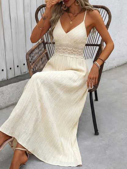 White Maxi Dress Arabella Lace Halter Maxi Dress