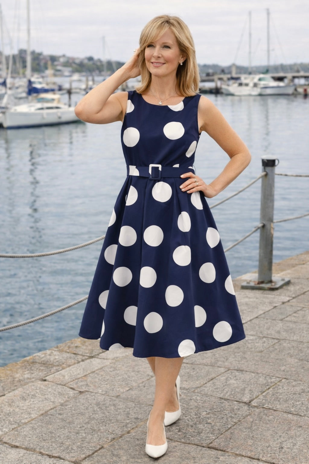 Pippa Polka Dot Midi Dress