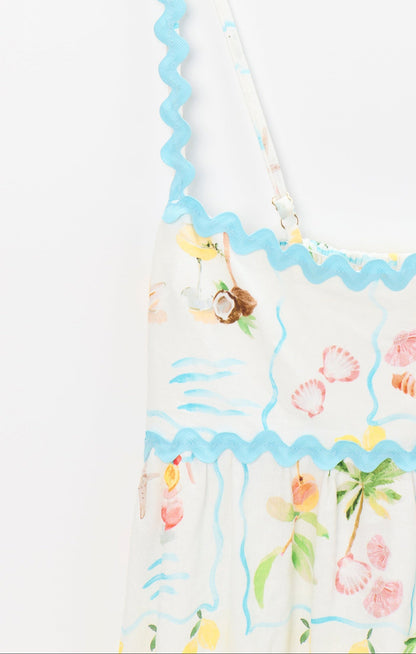 Celeste Scallop Maxi Dress