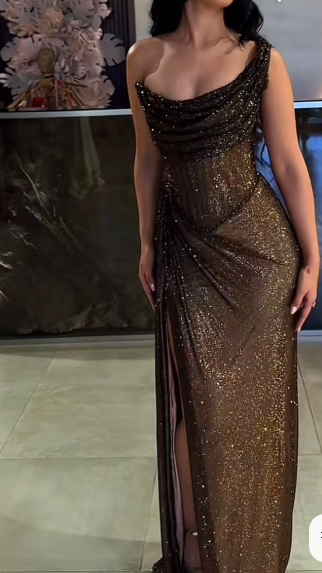 AS PHOTO Margot One-Shoulder Sequin Mermaid Dress