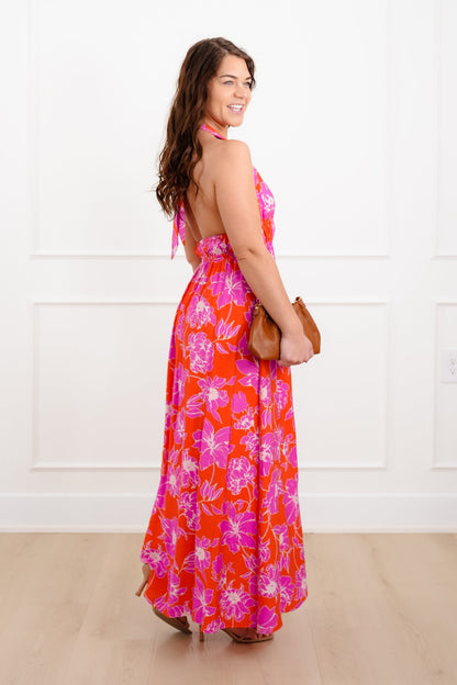 Arabella Floral Halter Maxi Dress