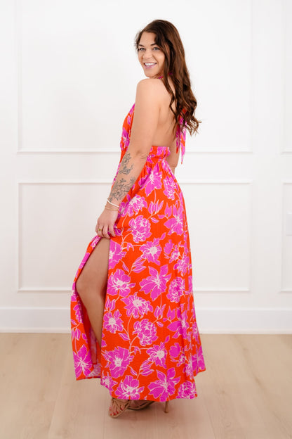 Arabella Floral Halter Maxi Dress