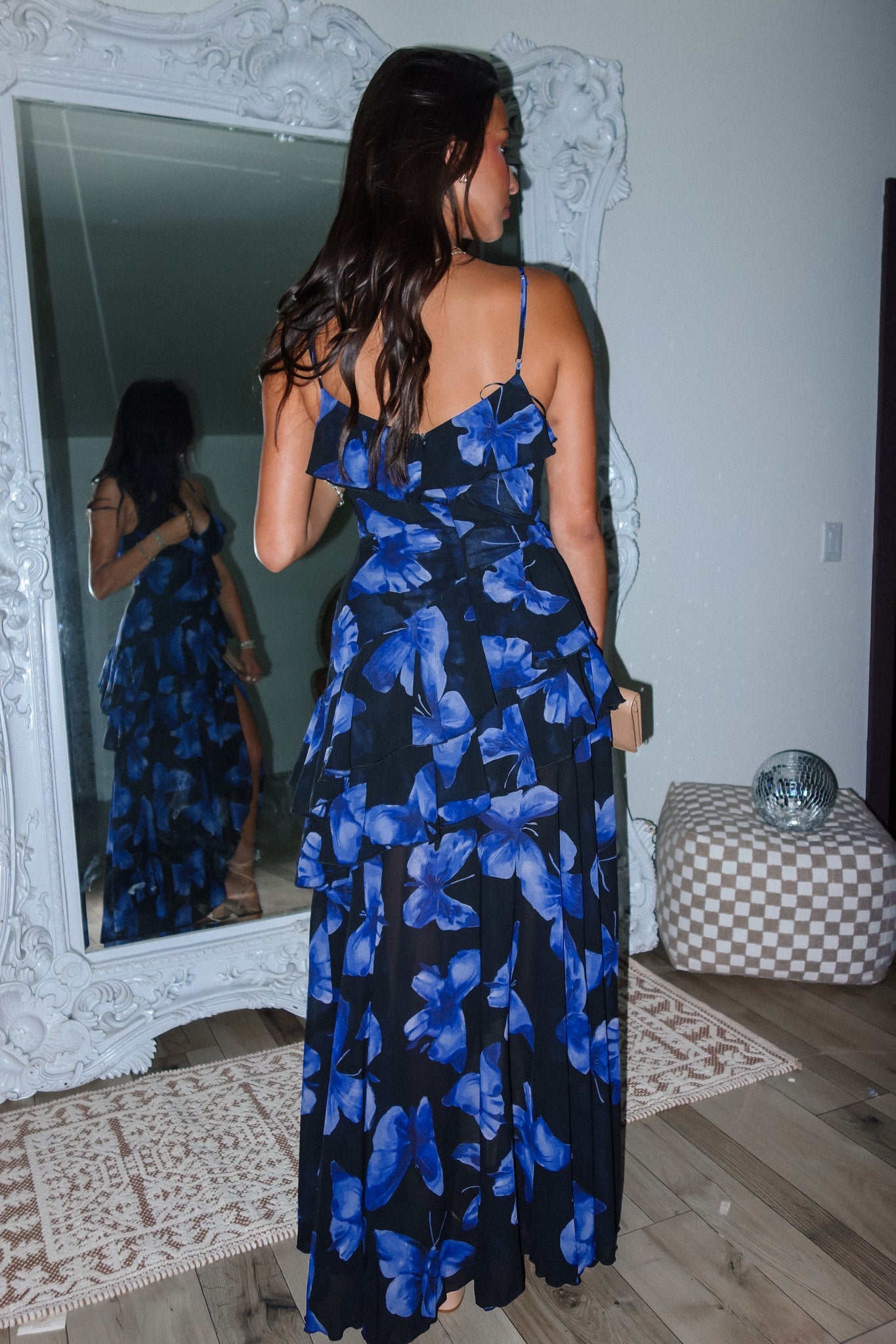 Celeste Butterfly Chiffon Maxi Dress