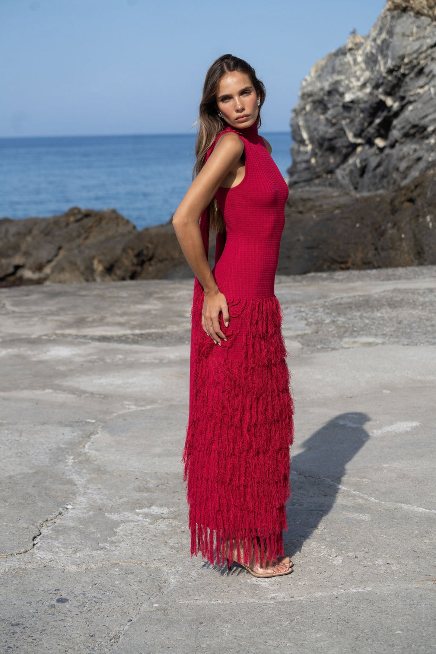 Granada Phoebe Fringe Midi Dress in Granada