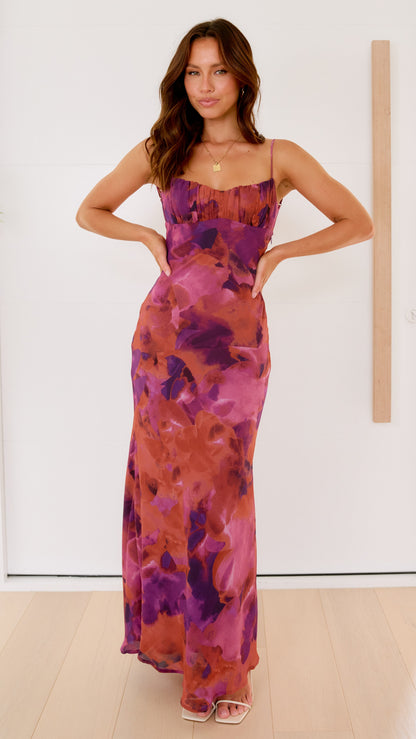 Dark Rose Margot Rose Midi Dress