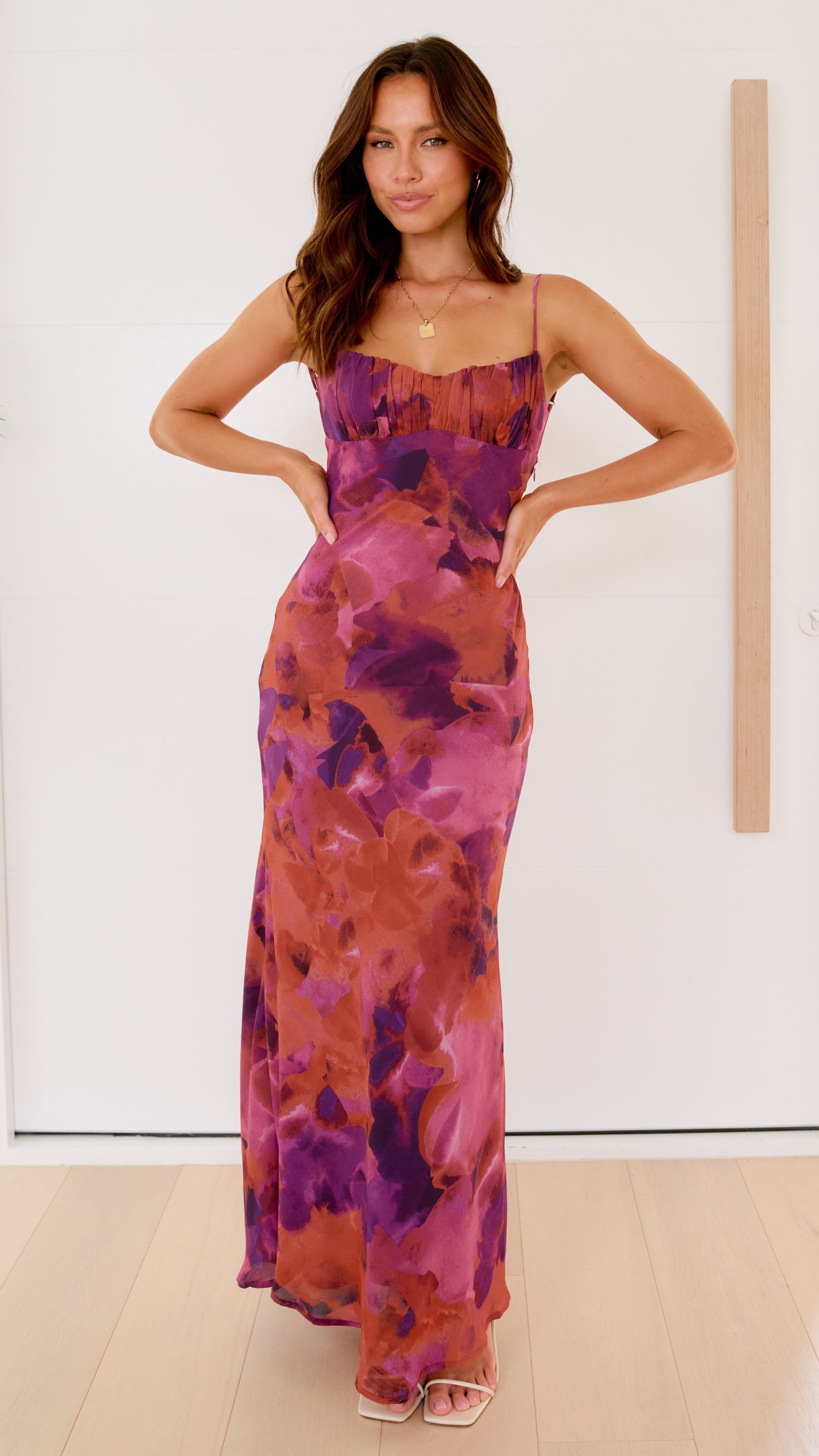 Dark Rose Margie Pink Midi Dress