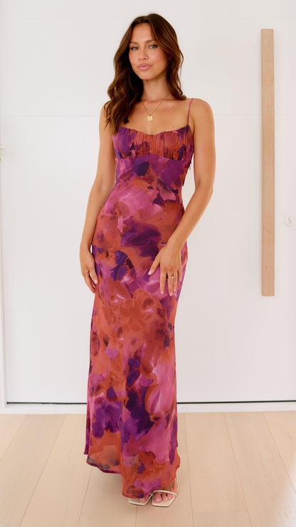 Dark Rose Margot Rose Midi Dress