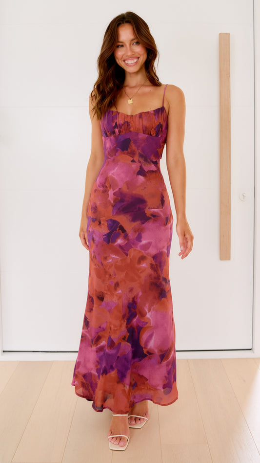 Dark Rose Margot Rose Midi Dress
