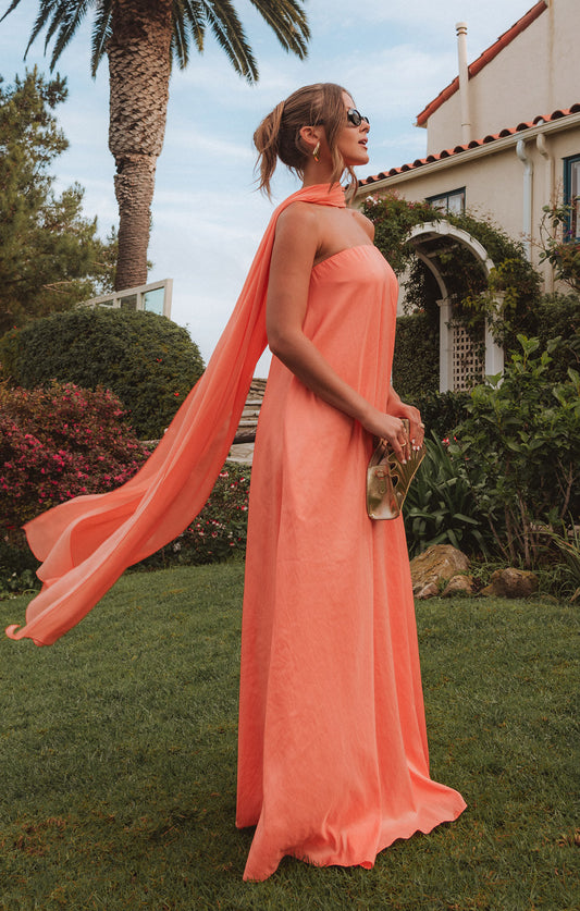 Eleanor Silk Charmeuse Wedding Guest Dress