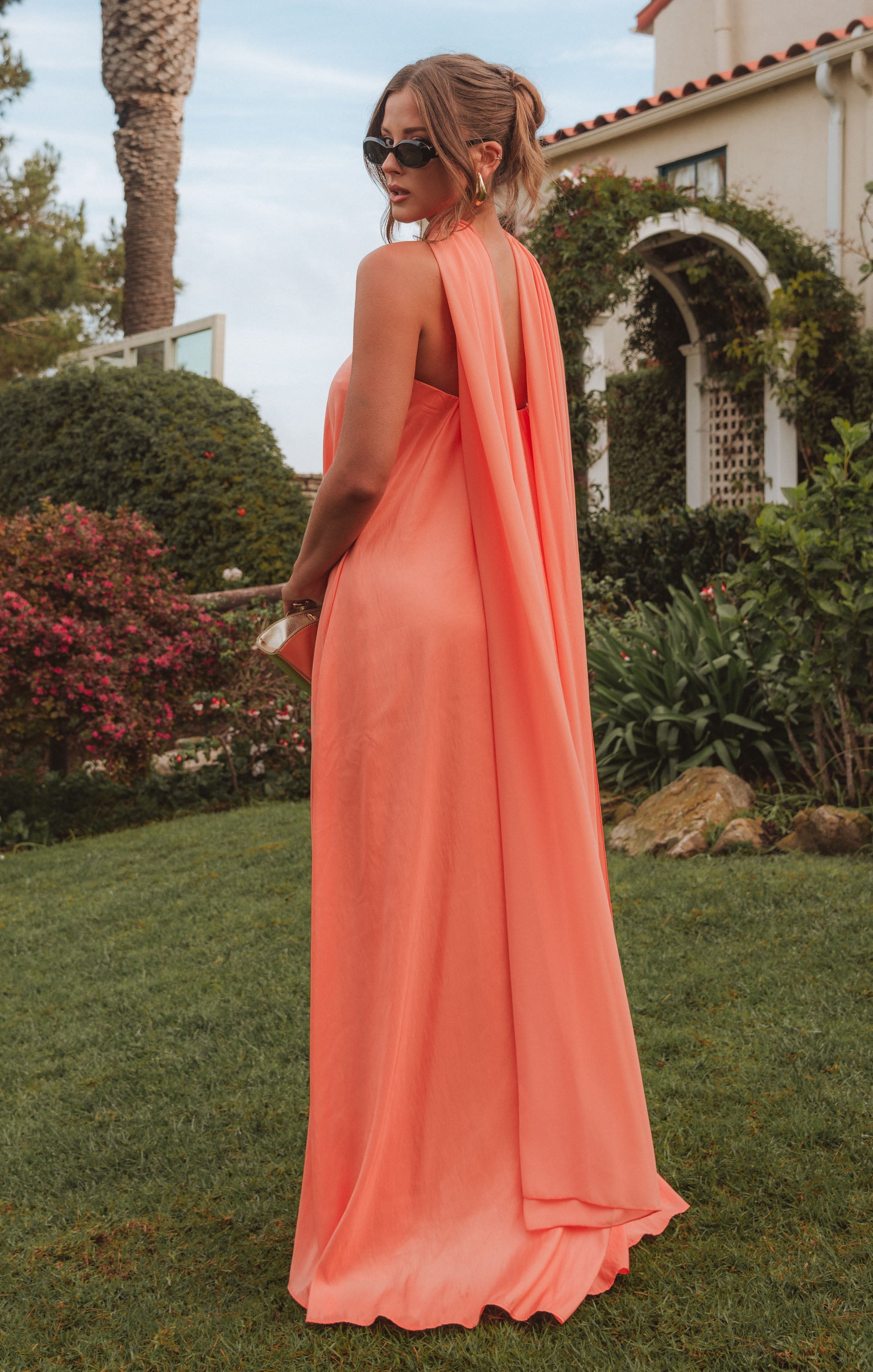Eleanor Silk Charmeuse Wedding Guest Dress