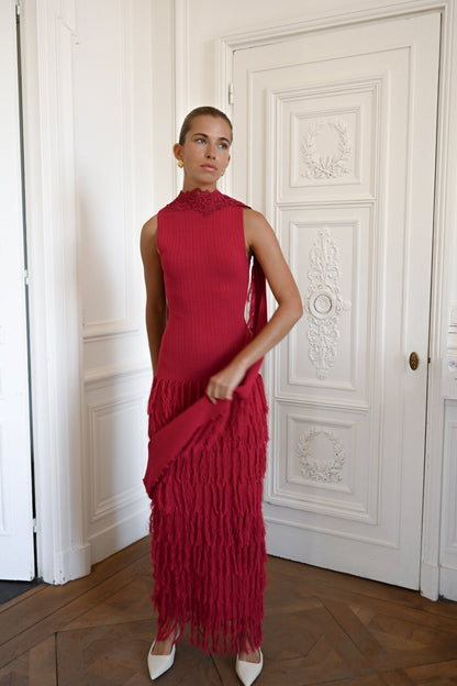 Granada Phoebe Fringe Midi Dress in Granada