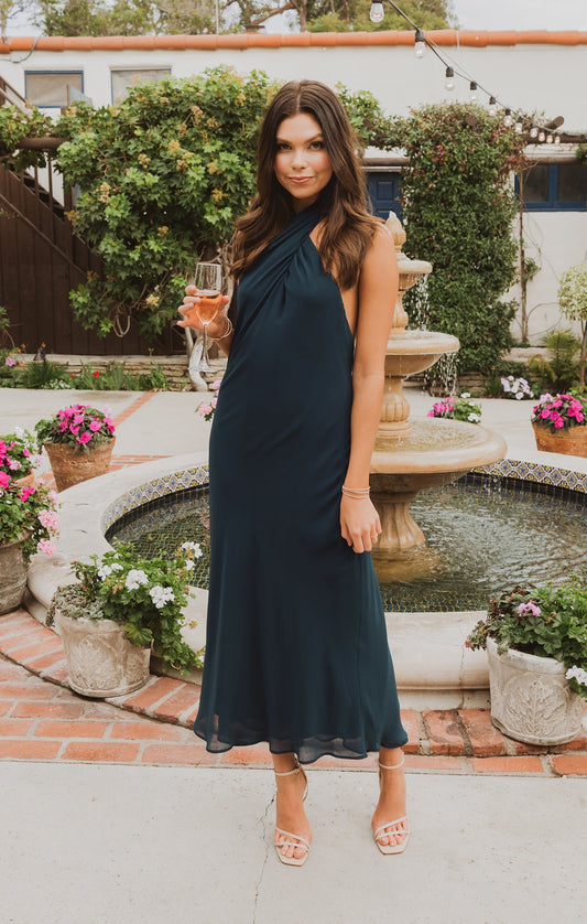 Jasmine Halter Midi Dress