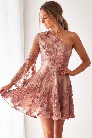 Embroidery Rose Margot Chiffon Midi Dress
