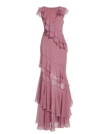 As photo Light Pink Vivienne Chiffon Pleated Gown