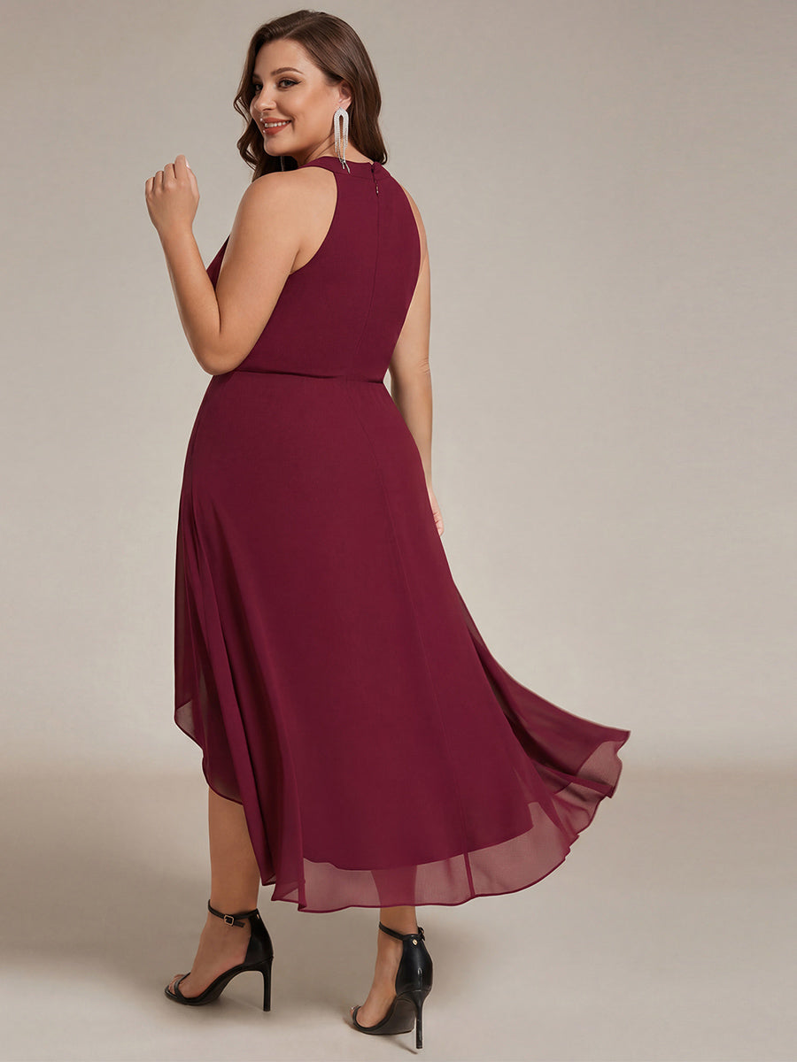 Teal Posie Chiffon Halter Midi Dress