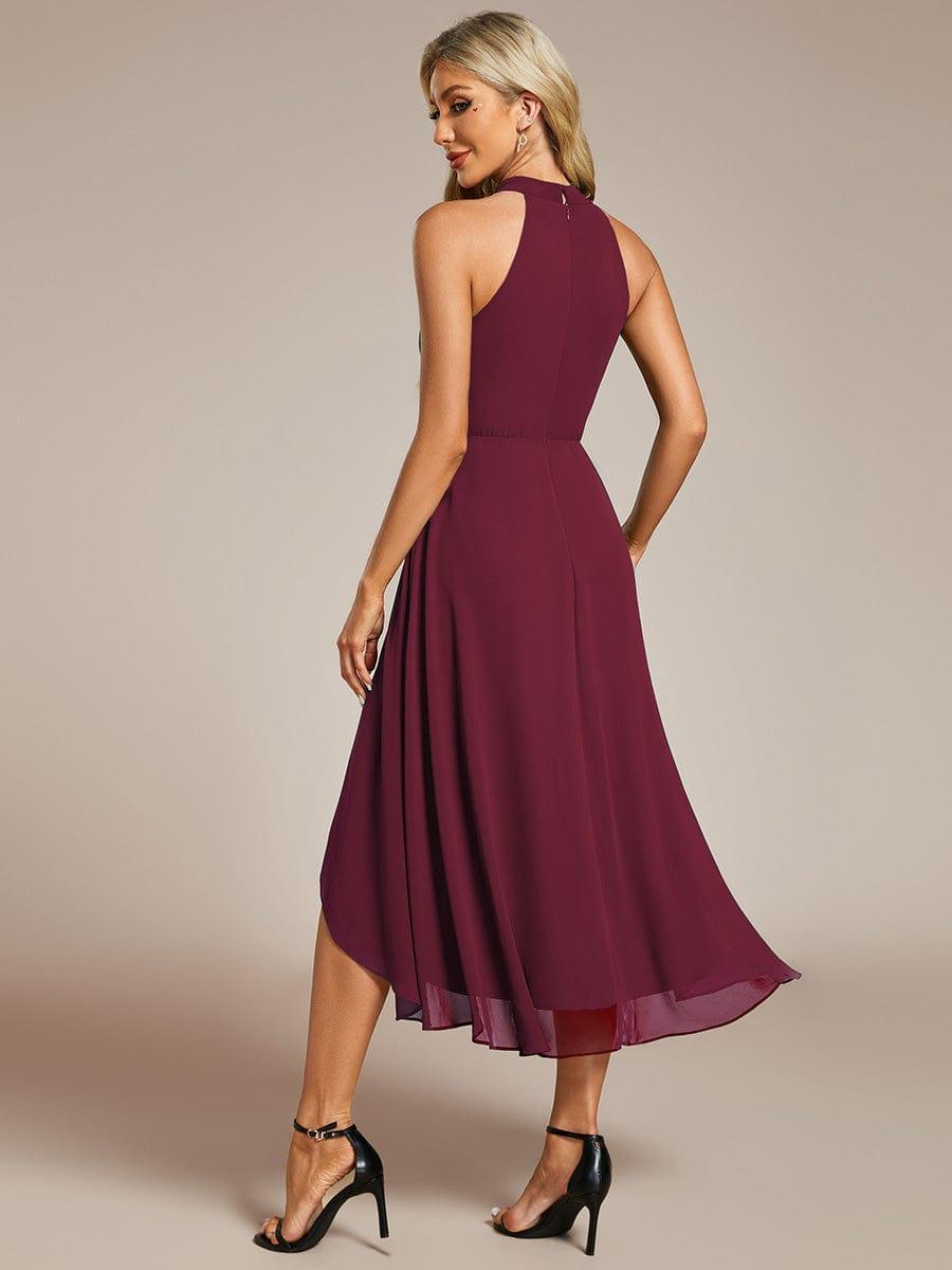 Champagne Posie Chiffon Midi Dress